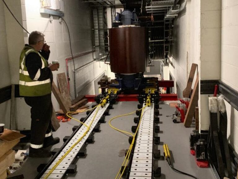 Using a Hydraulic Skidding System to move 16ton transformers in a