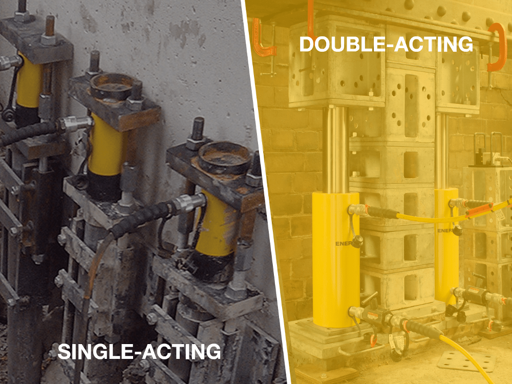 single-acting vs double-acting hydraulic cylinders