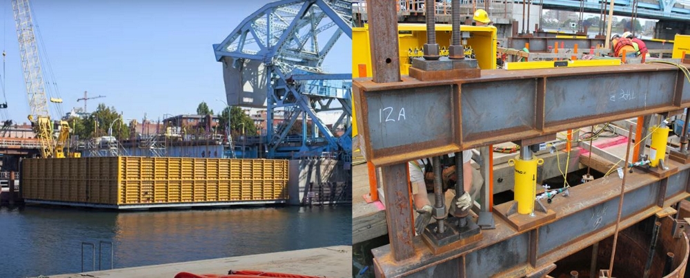 pier box lowering applications for hydraulic cylinders