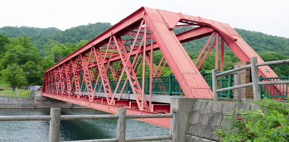 truss type of bridge constructed from girders