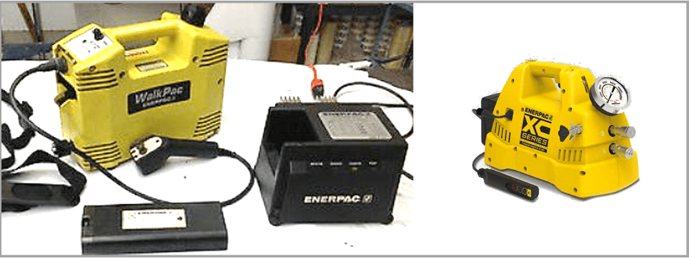battery powered portable hydraulic pumps