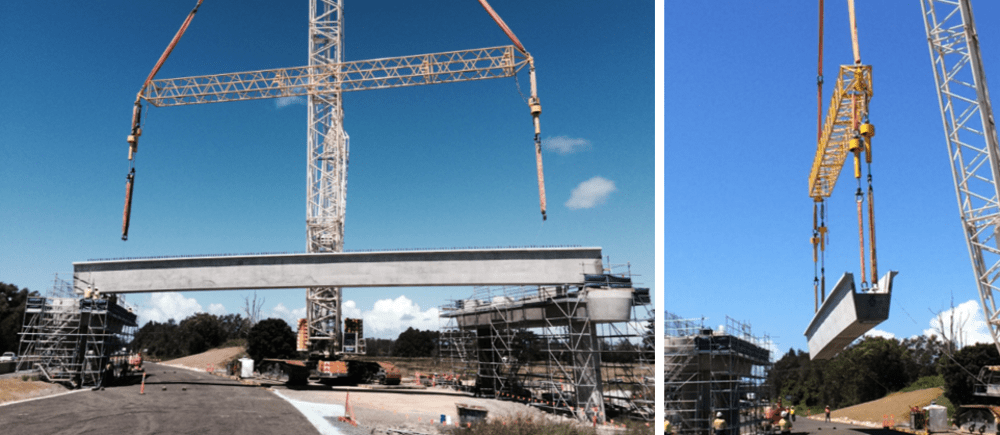 hoist to lift concrete bridge girders