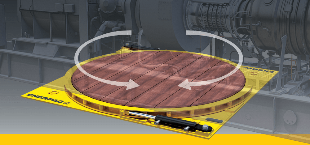 hydraulic turntable for rotating heavy loads