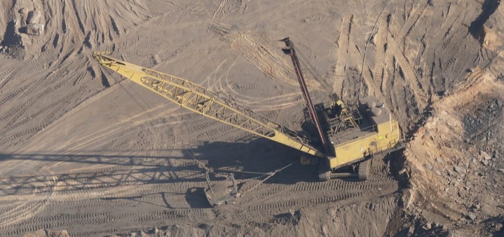 dragline machinery at an open mine