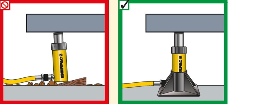 keep hydraulic cylinder base level