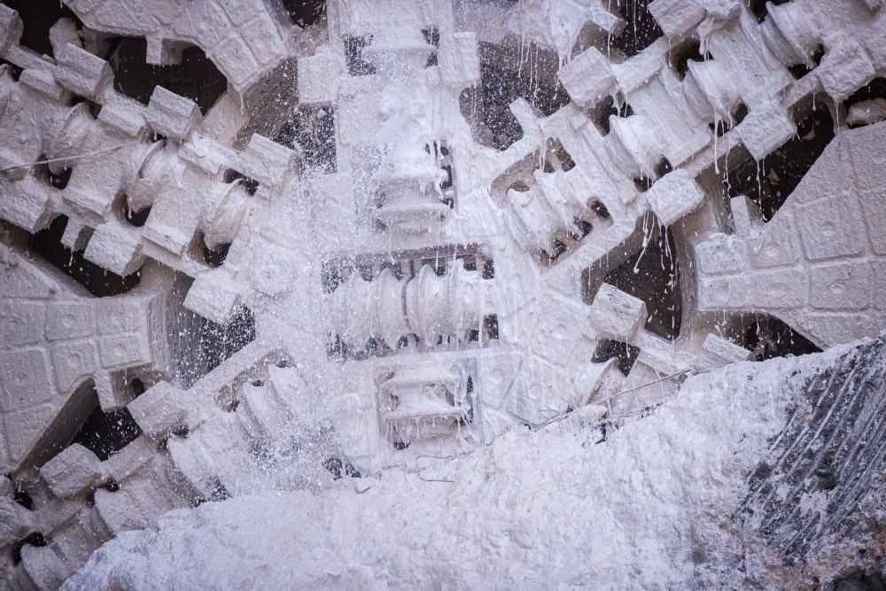 cutting face of a tunnel boring machine