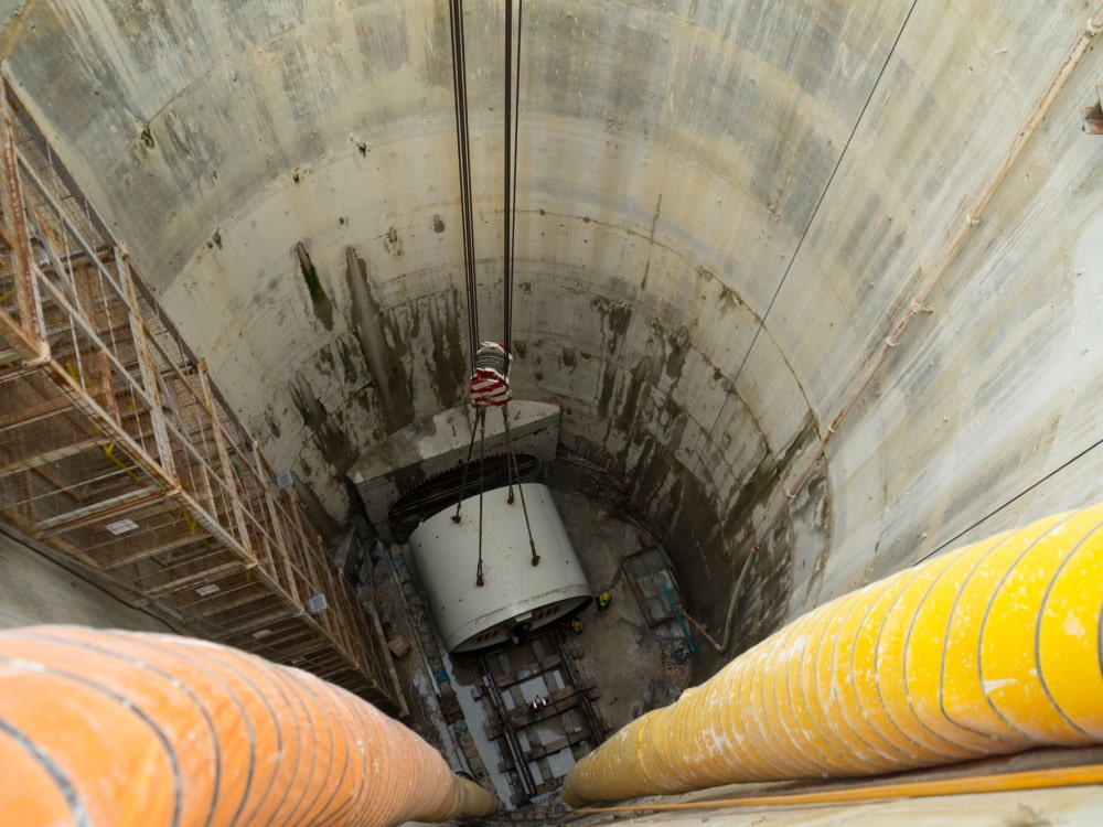 launch shaft of a TBM
